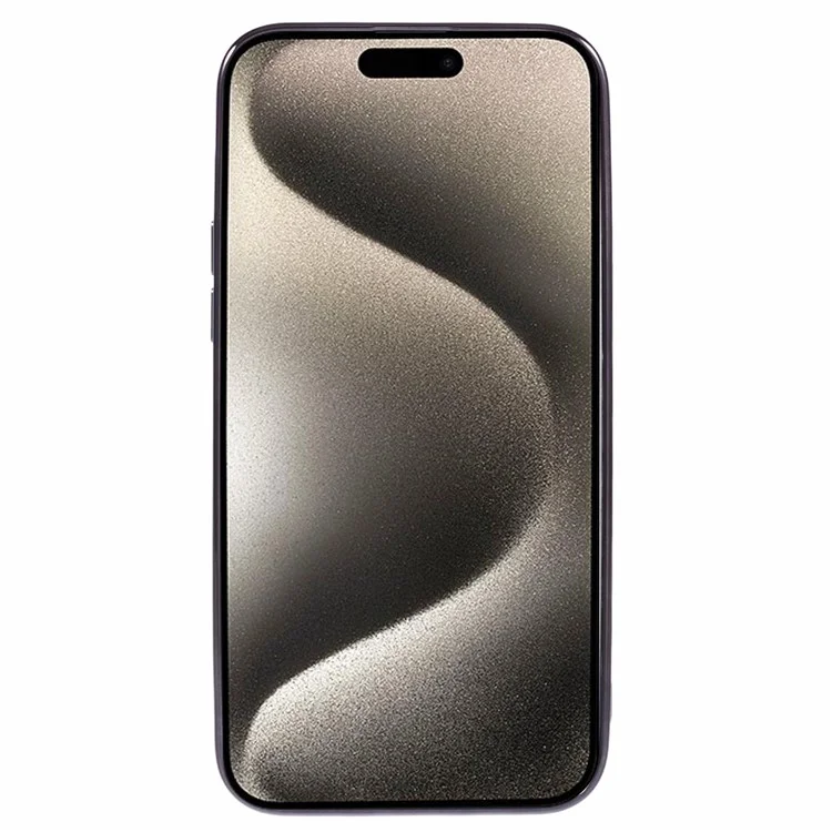Für iPhone 15 Pro Max Case Electroplating Edge TPU Shiny Phone Cover - Schwarz