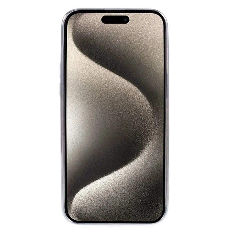 For iPhone 15 Pro Max Case Electroplating Edge TPU Shiny Phone Cover - Silver