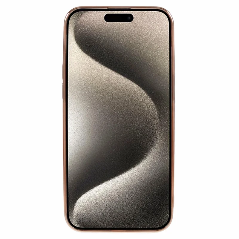 For iPhone 15 Pro Max Case Electroplating Edge TPU Shiny Phone Cover - Gold