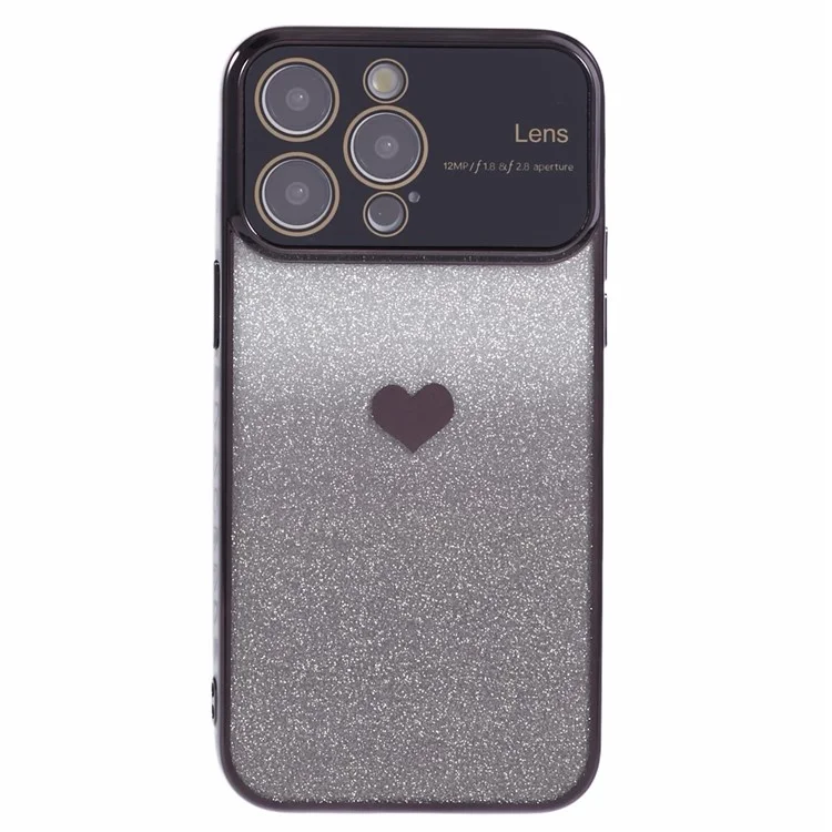 For iPhone 14 Pro Case Soft TPU Glitter Phone Case Phone Cover - Black