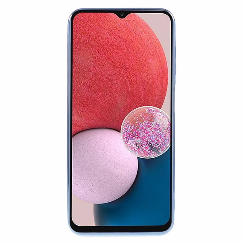 Per Samsung Galaxy A13 4G Case Gradient Glitter TPU Phone Cover Love Heart Pattern - Blu