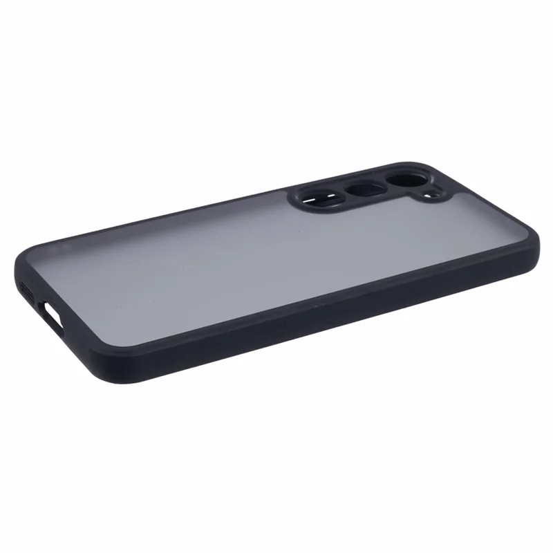 For Samsung Galaxy S23 Matte Case Shockproof TPU+PC Phone Cover, Transparent Black