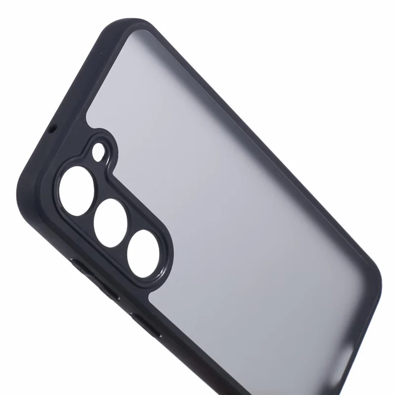 For Samsung Galaxy S23 Matte Case Shockproof TPU+PC Phone Cover, Transparent Black