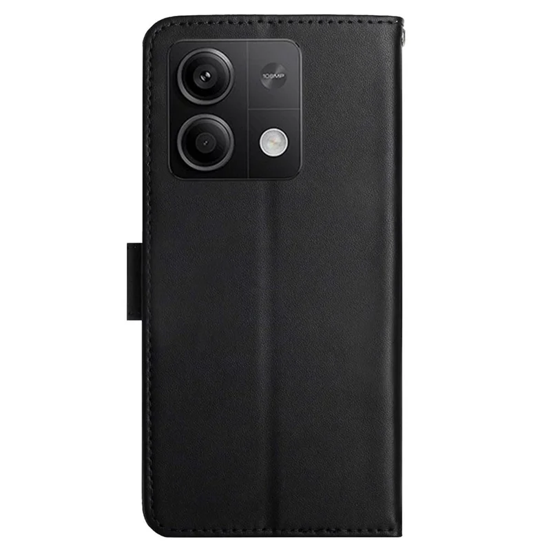 HT02 per Xiaomi Redmi Note 13 Pro 4G / Poco M6 Pro 4G Custodia Portafoglio Pelle Bovina Genuina Supporto Telefono Cellulare - Nero
