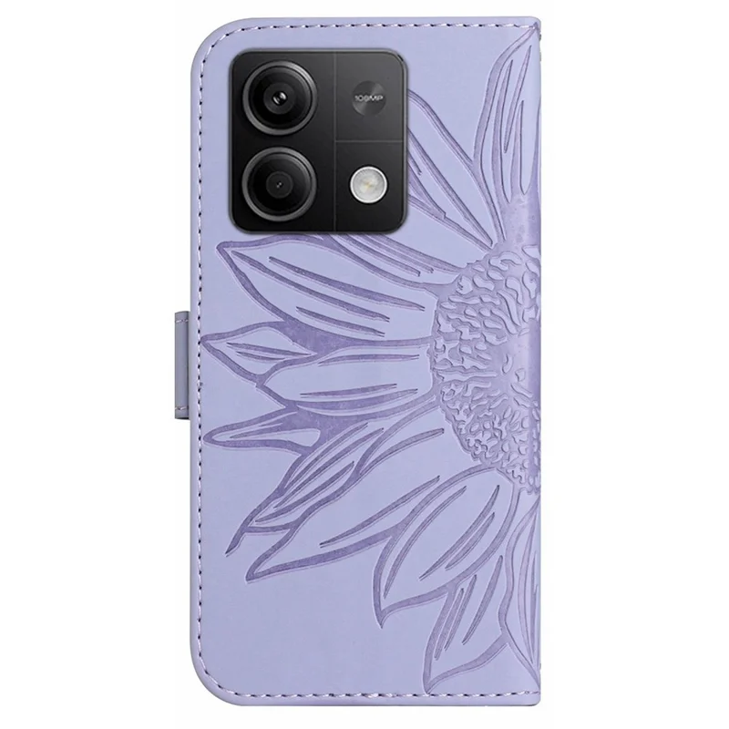 HT04 For Xiaomi Redmi Note 13 Pro 4G / Poco M6 Pro 4G Leather Wallet Case Crossbody Phone Cover - Light Purple