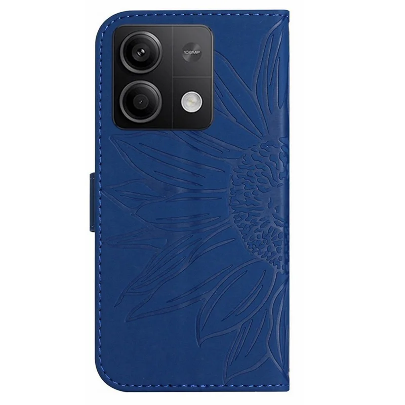 HT04 For Xiaomi Redmi Note 13 Pro 4G / Poco M6 Pro 4G Case Leather Phone Cover with Wrist Strap - Sapphire