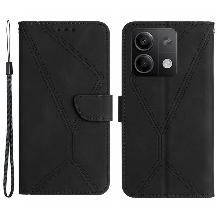 HT05 Per Xiaomi Redmi Note 13 Pro 4G / Poco M6 Pro 4G Custodia Wallet Anti-Caduta in Pelle PU Cover per Telefono - Nero