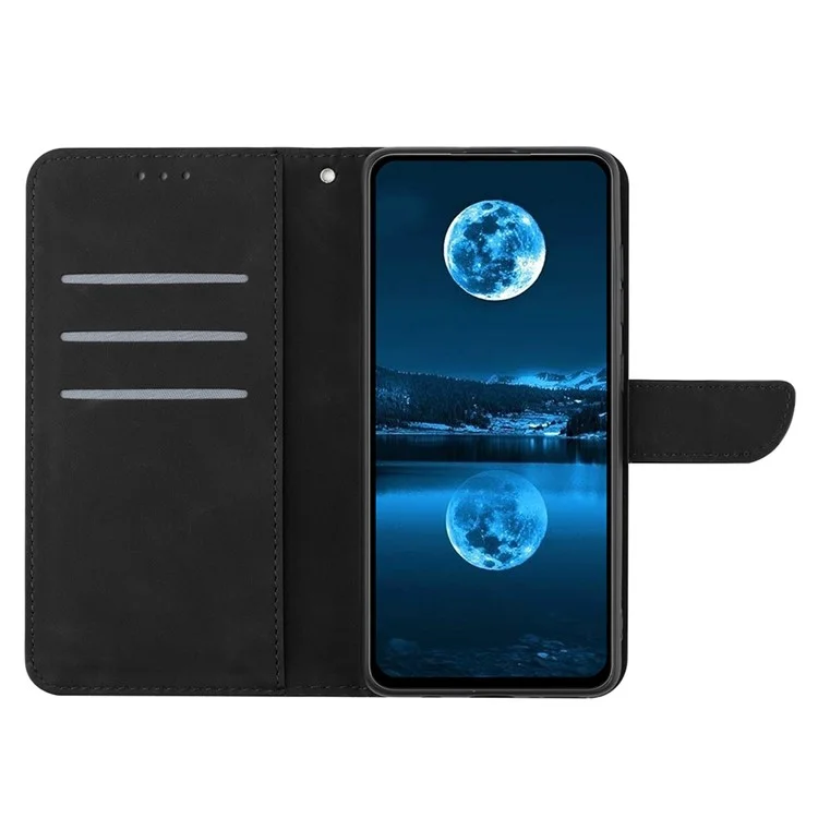 HT05 Per Xiaomi Redmi Note 13 Pro 4G / Poco M6 Pro 4G Custodia Wallet Anti-Caduta in Pelle PU Cover per Telefono - Nero