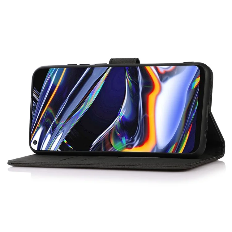 KHAZNEH Per Motorola Moto E14 4G / G04 4G / G04s 4G / G24 4G Custodia Supporto per Telefono Wallet Custodia per Cellulare con Slot per Schede - Nero