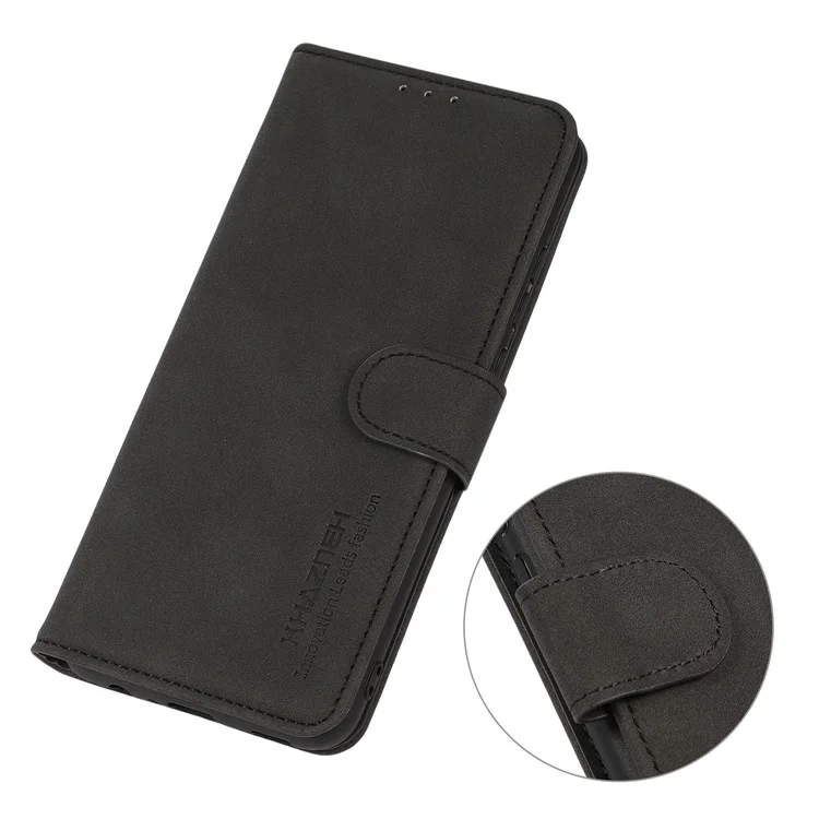 KHAZNEH Per Motorola Moto E14 4G / G04 4G / G04s 4G / G24 4G Custodia Supporto per Telefono Wallet Custodia per Cellulare con Slot per Schede - Nero