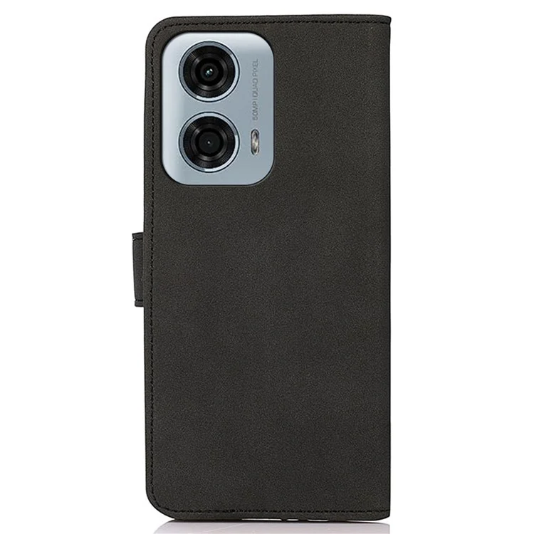 KHAZNEH Per Motorola Moto E14 4G / G04 4G / G04s 4G / G24 4G Custodia Supporto per Telefono Wallet Custodia per Cellulare con Slot per Schede - Nero