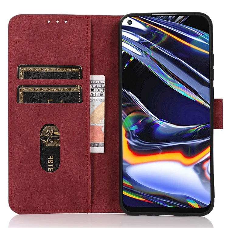 Custodia per telefono KHAZNEH per Motorola Moto G45 5G / G34 5G Custodia a portafoglio Antigraffio Phone Stand Shell - Rosso