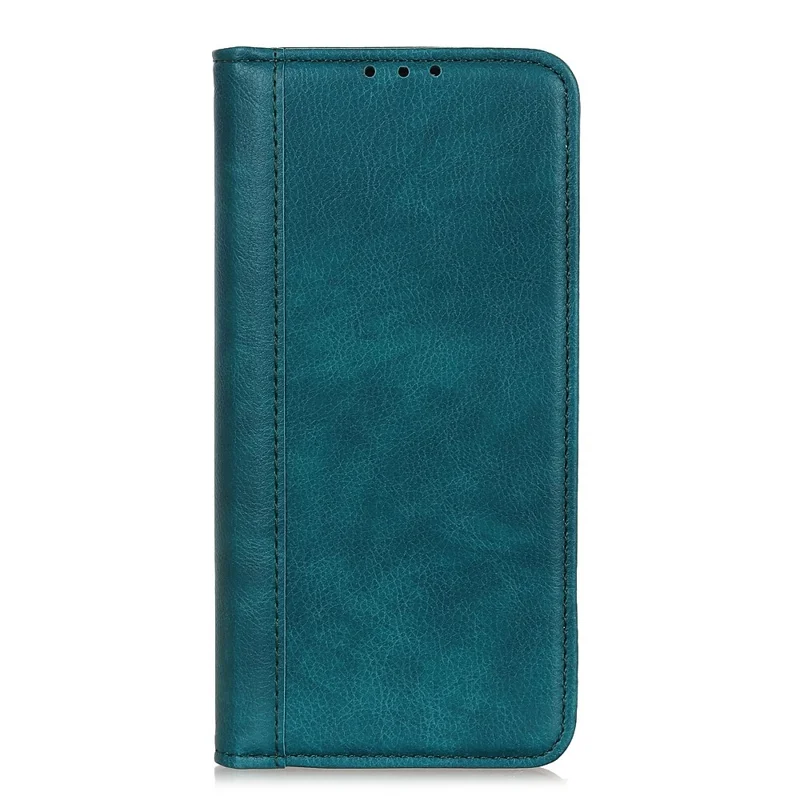 For Realme C67 4G Case Split Leather Magnetic Auto Closing Wallet Phone Cover - Green