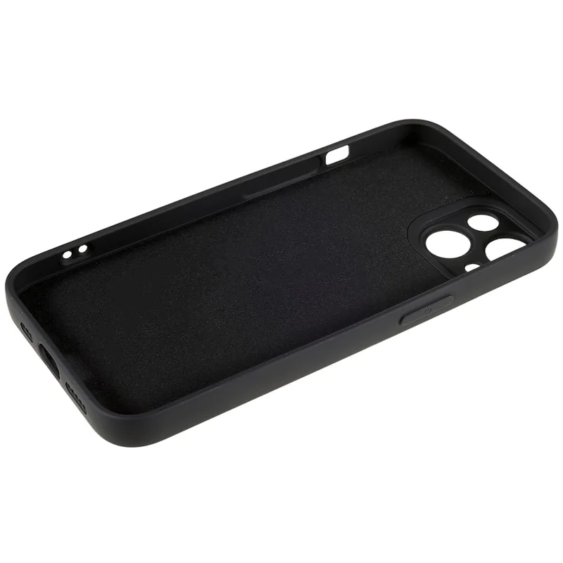 For iPhone 15 Cell Phone Case Solid Color Anti-scratch 2.0mm TPU Protection Cover - Black
