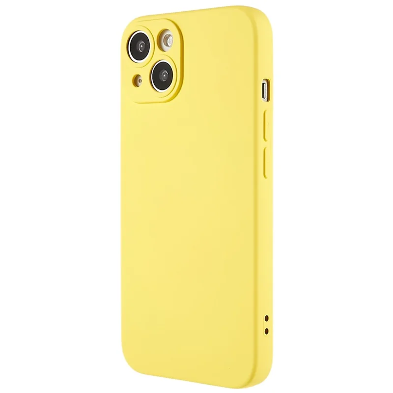 For iPhone 15 Cell Phone Case Solid Color Anti-scratch 2.0mm TPU Protection Cover - Yellow