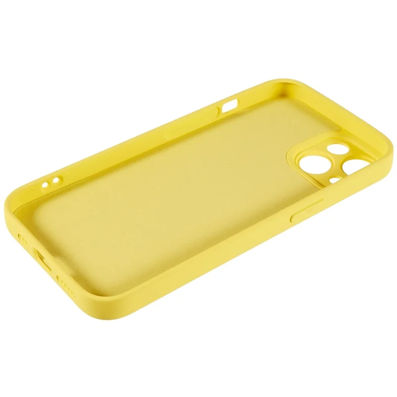 For iPhone 15 Cell Phone Case Solid Color Anti-scratch 2.0mm TPU Protection Cover - Yellow