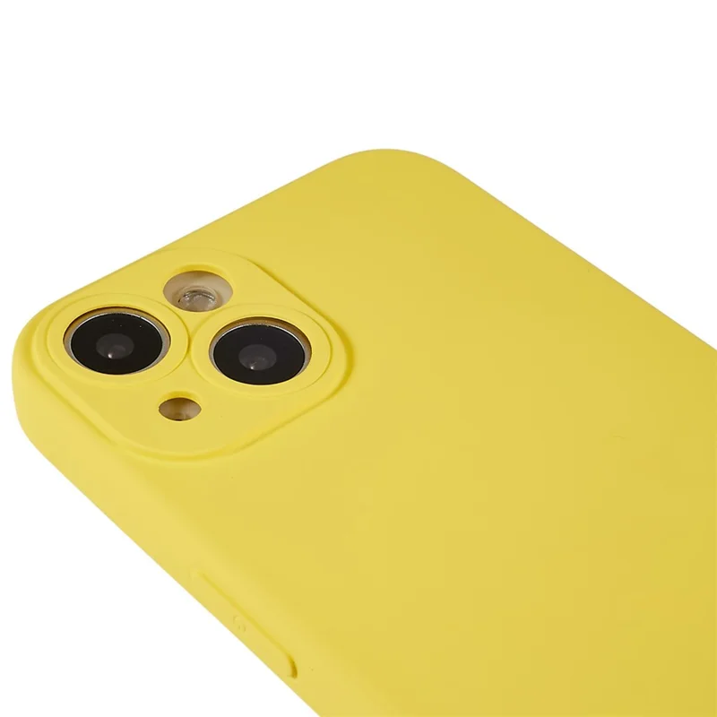 For iPhone 15 Cell Phone Case Solid Color Anti-scratch 2.0mm TPU Protection Cover - Yellow