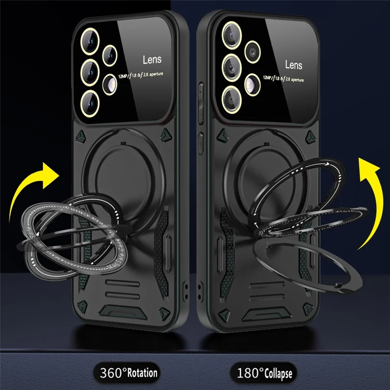 Standhoes voor Samsung Galaxy A23 4G / A23 5G (Globale versie) Hoes compatibel met MagSafe PC + TPU telefoonhoes - Blauw