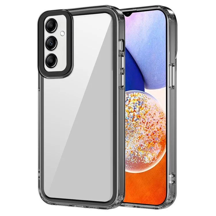 Para Samsung Galaxy A35 5G Case Ultra Transparente PC+TPU Capa de Telefone - Preto Transparente