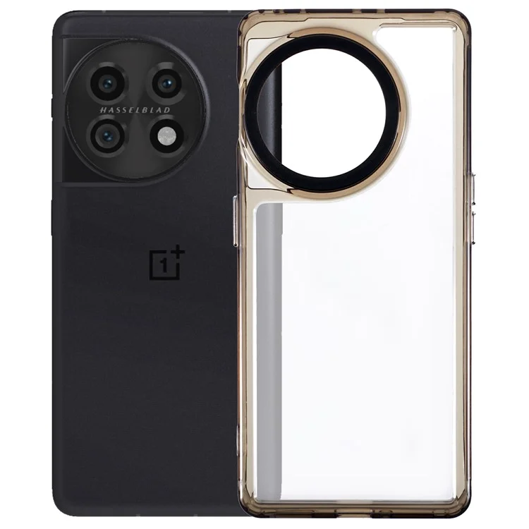 Para OnePlus 11 5G / 11R 5G / Ace 2 5G Clear Case PC+TPU 2 en 1 Cubierta de Teléfono Protector a Prueba de Choques - Negro Transparente