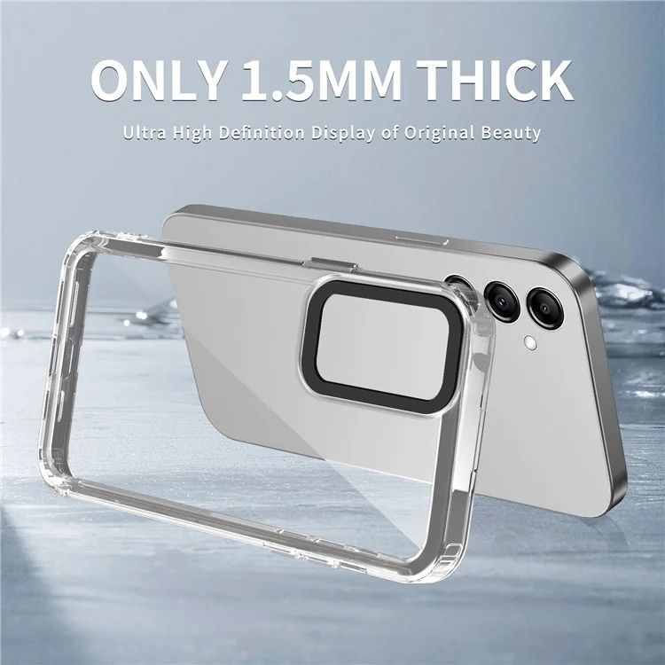 Custodia per Samsung Galaxy S24 Crystal Clear PC+TPU Slim Anti-Scratch - Trasparente Nero