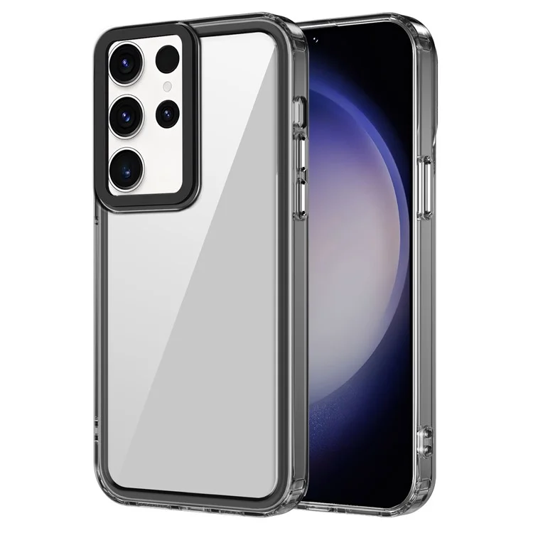 Для Samsung Galaxy S24 Ultra Case Crystal Slim Air Buffer PC+TPU Phone Cover - Transparent Black