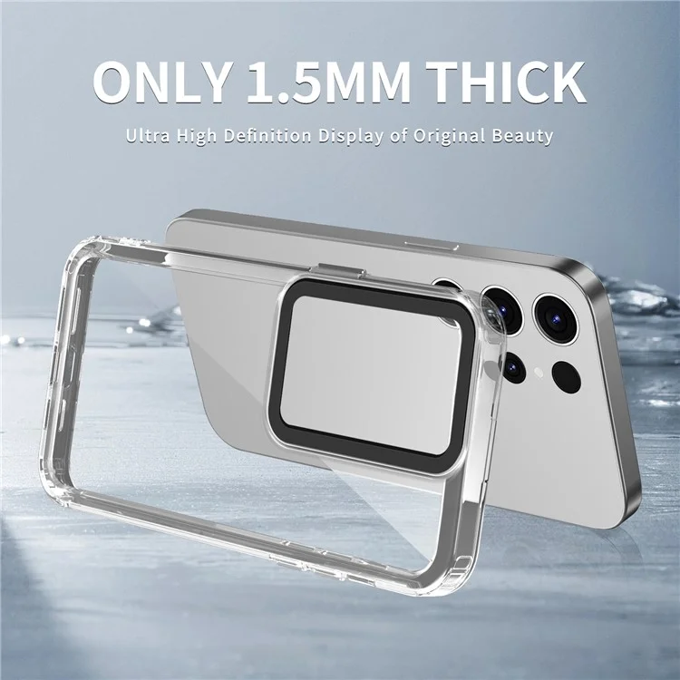 Для Samsung Galaxy S24 Ultra Case Crystal Slim Air Buffer PC+TPU Phone Cover - Transparent Black