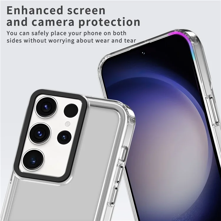 Для Samsung Galaxy S24 Ultra Case Crystal Slim Air Buffer PC+TPU Phone Cover - Transparent Black