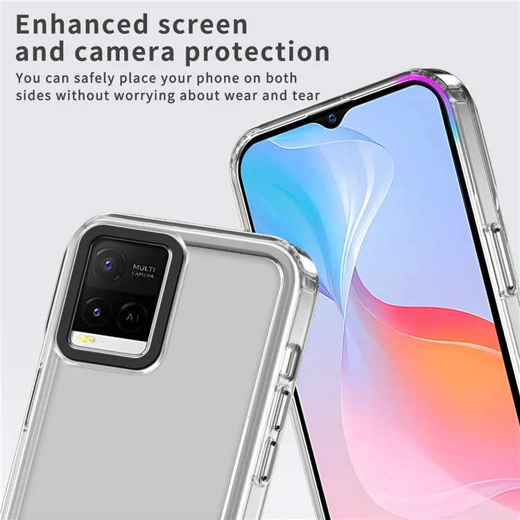 Für vivo Y21 / Y33s / Y21s / Y32 4G / Y21t 4G Klar Hülle PC+TPU Anti-gelb Handyhülle - Transparent