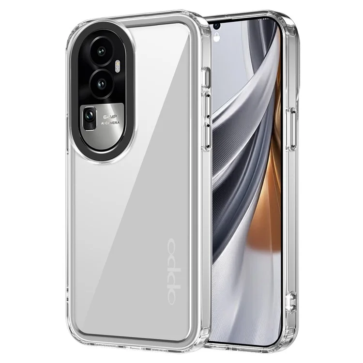 Para Oppo Reno10 5G (Global) / Reno10 Pro 5G (Global) Fundas para teléfonos móviles Slim-Fit PC+TPU Clear Shell - Transparente