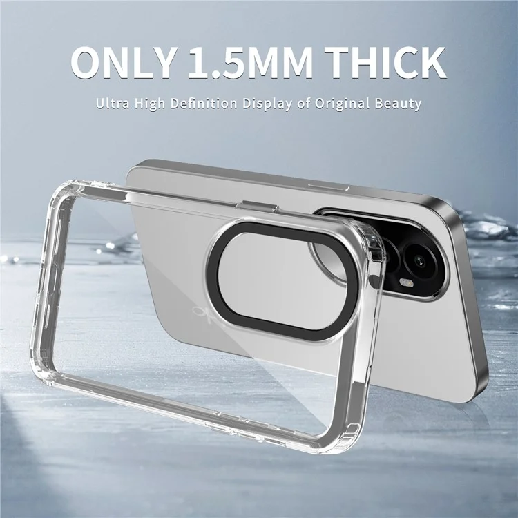 Para Oppo Reno10 5G (Global) / Reno10 Pro 5G (Global) Fundas para teléfonos móviles Slim-Fit PC+TPU Clear Shell - Transparente