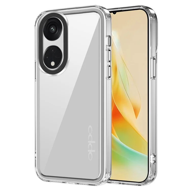 Étui de protection anti-poussière pour Oppo A1 Pro 5G / Reno8 T 5G - Coque de téléphone en PC+TPU anti-rayure - Transparent