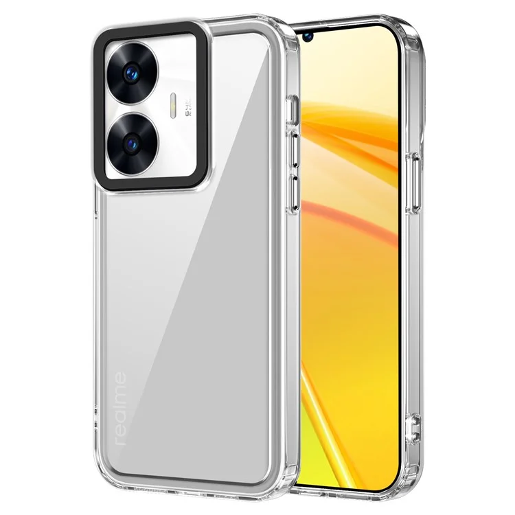 Pour Realme C55 Clear Case PC+TPU Protection Militaire Téléphone Protecteur - Transparent
