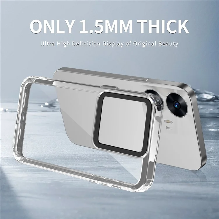 Pour Realme C55 Clear Case PC+TPU Protection Militaire Téléphone Protecteur - Transparent