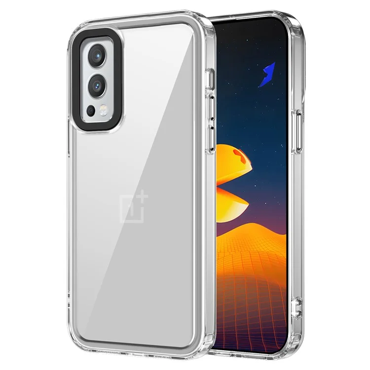 For OnePlus Nord 2 5G Case PC+TPU Impact Resistant Smart Phone Cover - Transparent