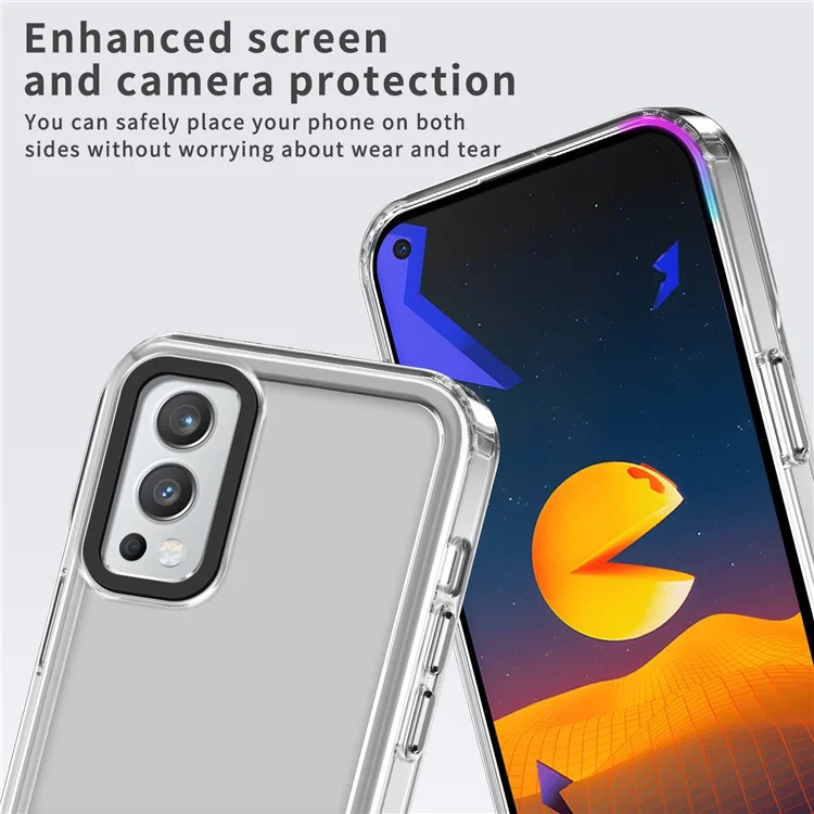 For OnePlus Nord 2 5G Case PC+TPU Impact Resistant Smart Phone Cover - Transparent