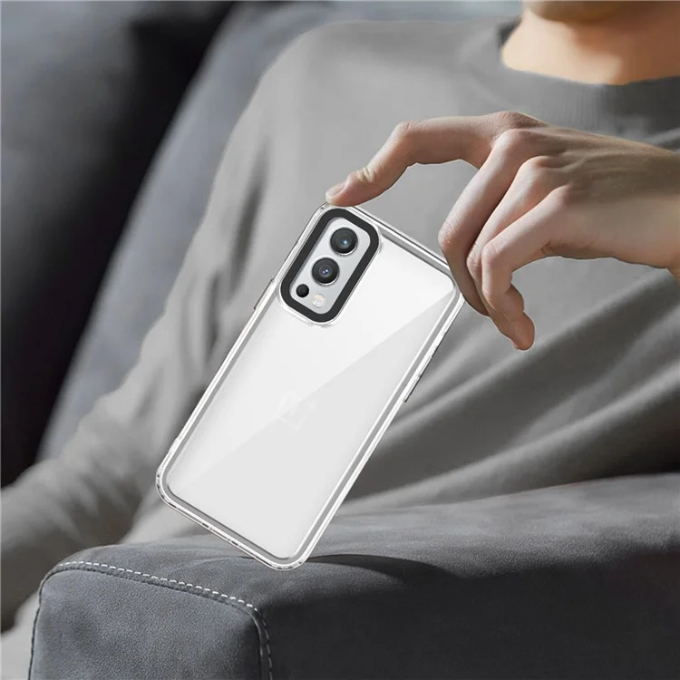 For OnePlus Nord 2 5G Case PC+TPU Impact Resistant Smart Phone Cover - Transparent