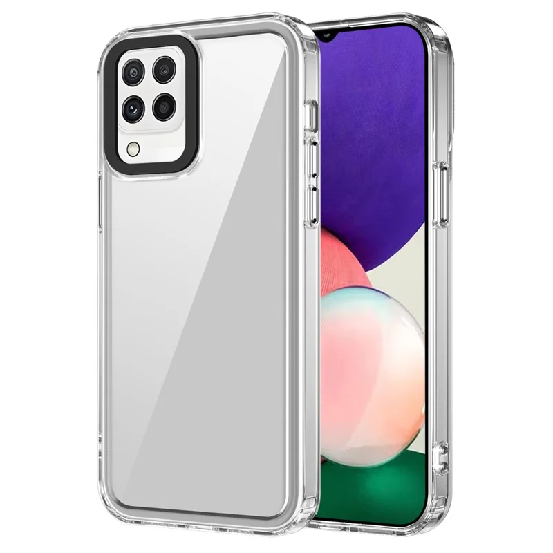 For Samsung Galaxy A22 4G (EU Version) / M22 / M32 (Global Version) 4G Case Protective PC+TPU Clear Phone Cover - Transparent