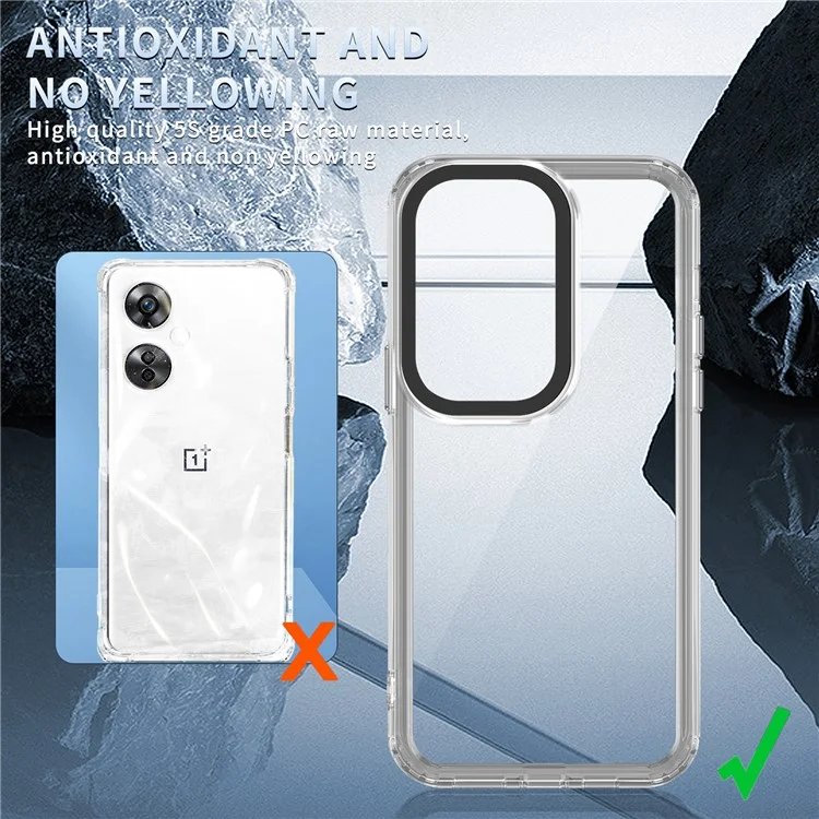 For OnePlus Nord CE3 5G / Oppo K11 5G Clear Cases PC+TPU Shell Anti-Scratch Phone Cover - Transparent