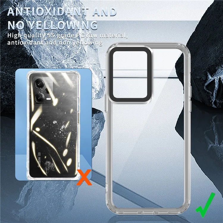 For Xiaomi Redmi Note 12 Pro 5G / 12 Pro Speed 5G / Poco X5 Pro 5G Clear Cases PC+TPU Phone Cover - Transparent