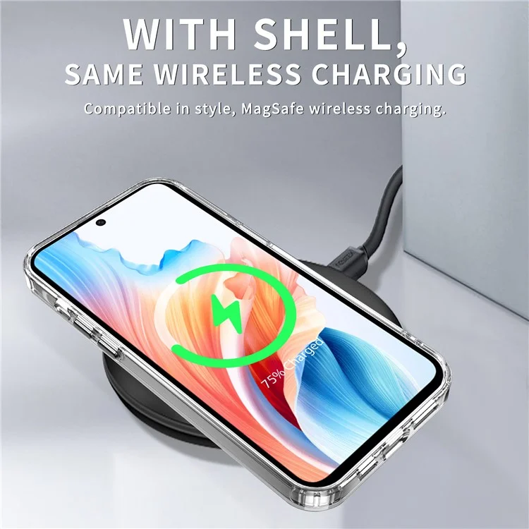 Para Oppo A79 5G / A2 5G Clear Case PC+TPU Funda de teléfono a prueba de golpes - Transparente