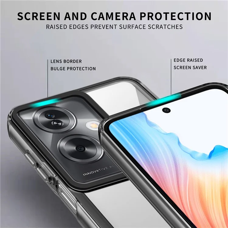 Para Oppo A79 5G / A2 5G Clear Case PC+TPU Funda de teléfono a prueba de golpes - Transparente