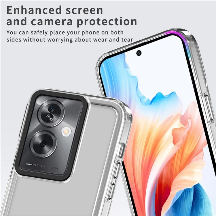 Para Oppo A79 5G / A2 5G Clear Case PC+TPU Funda de teléfono a prueba de golpes - Transparente