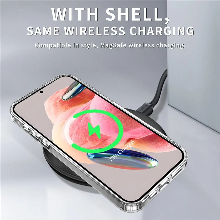 Per Xiaomi Redmi Note 12 4G Clear Case Anti-Drop PC+TPU Slim Phone Cover - Trasparente