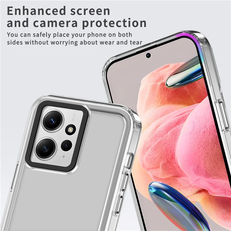 Per Xiaomi Redmi Note 12 4G Clear Case Anti-Drop PC+TPU Slim Phone Cover - Trasparente