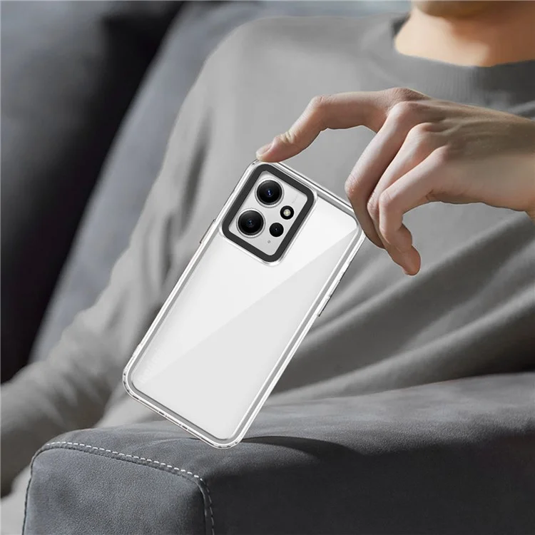Per Xiaomi Redmi Note 12 4G Clear Case Anti-Drop PC+TPU Slim Phone Cover - Trasparente