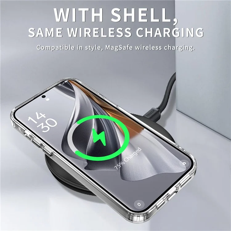 Pour Oppo Reno11 Pro 5G (Global) Étuis antichocs Boîtier de téléphone PC+TPU transparent - Transparent