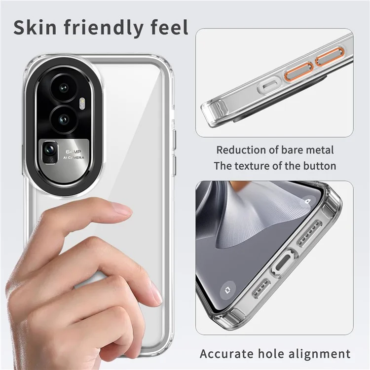 Pour Oppo Reno11 Pro 5G (Global) Étuis antichocs Boîtier de téléphone PC+TPU transparent - Transparent