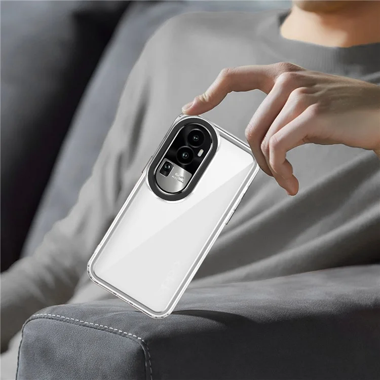 Pour Oppo Reno11 Pro 5G (Global) Étuis antichocs Boîtier de téléphone PC+TPU transparent - Transparent