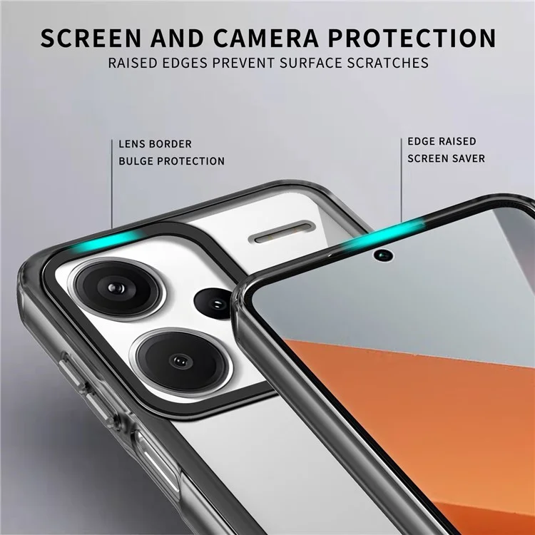 For Xiaomi Redmi Note 13 Pro+ 5G Protective Case PC+TPU Clear Phone Protector - Transparent